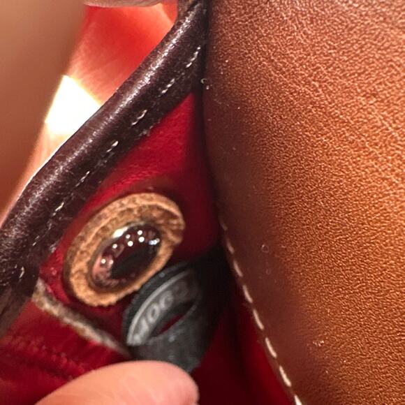 DOONEY & BOURKE Brown and Khaki Signature Canvas Wristlet - Picture 7 of 9